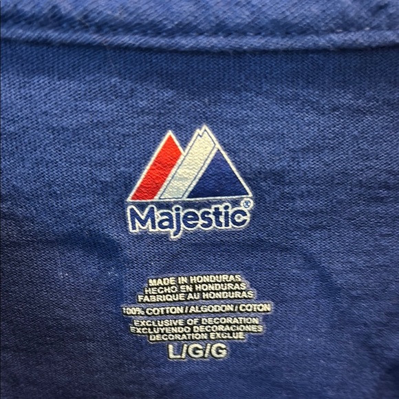 Majestic Blue and Red Cubs Castro Short Sleeve Tees - Picture 2 of 3